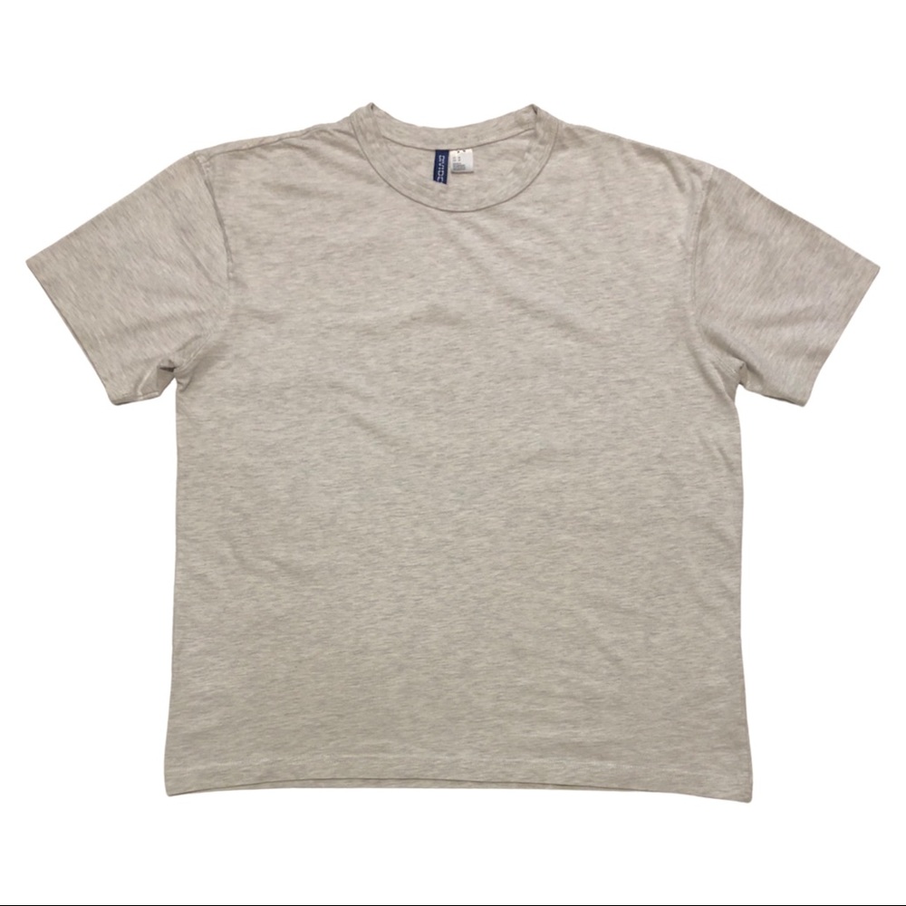H&M HEATHERED LIGHT GREY PREMIUM T-SHIRT